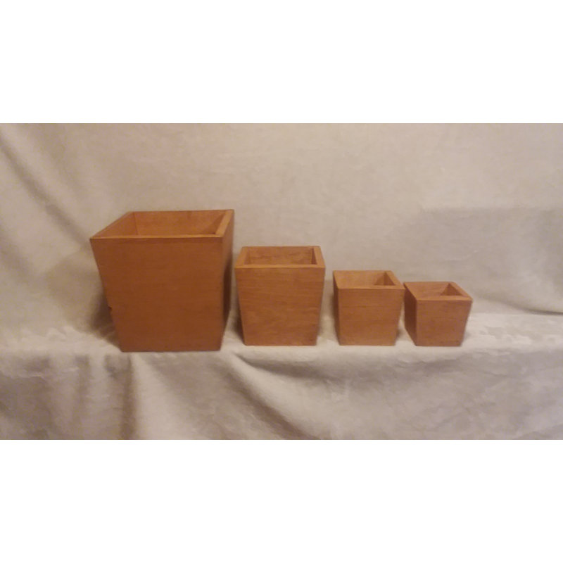 Ensemble de pots à fleurs en bois 4 pièces