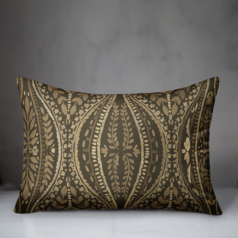 Housse et insert de coussin d'extérieur Juan, Brown, Floral 7