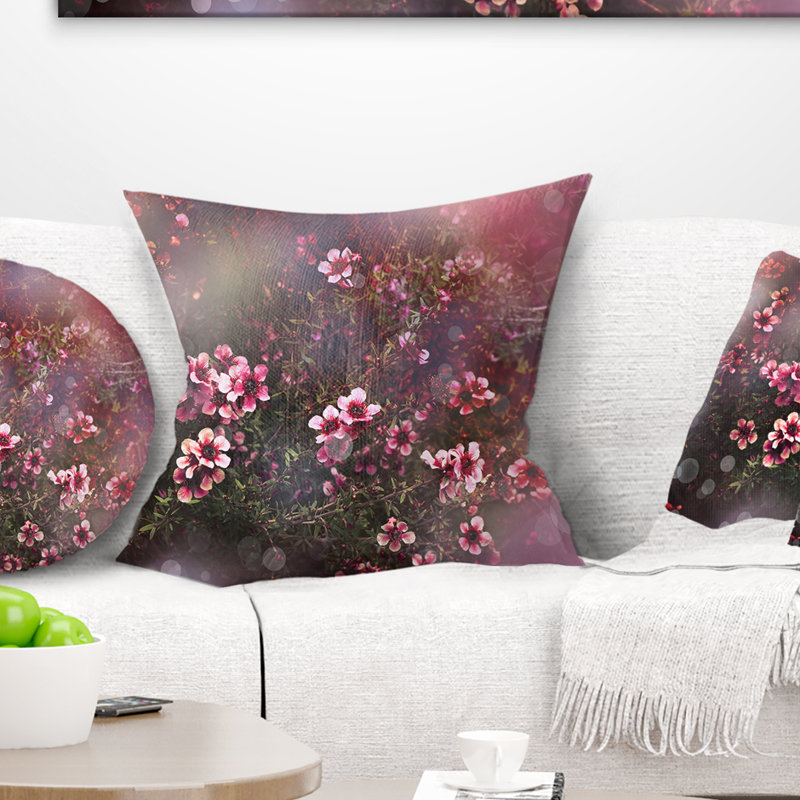 Coussin Sakura, 18 po x 18 po, Carré
