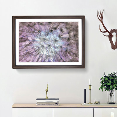 Dandelion Seeds in Blue & Pink - Picture Frame Graphic Art Print