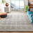 Devoe Hand Tufted Wool/Cotton Southwestern Rug in Ivory/Blue-1088021206