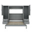 Grand lit escamotable mural avec placard, tiroirs et tablettes, grand lit (OLD SKU: LP000909AAE-2)