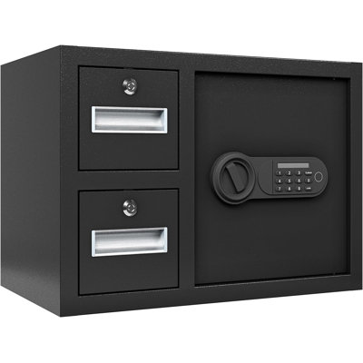 1.85 Cubic Feet Biometric Home Safe, Multi-function Safes,fingerprint Gun Safe Box,money Box For Jewellery Handgun Cash Valuables,perfect For Home/office/hotel/shop