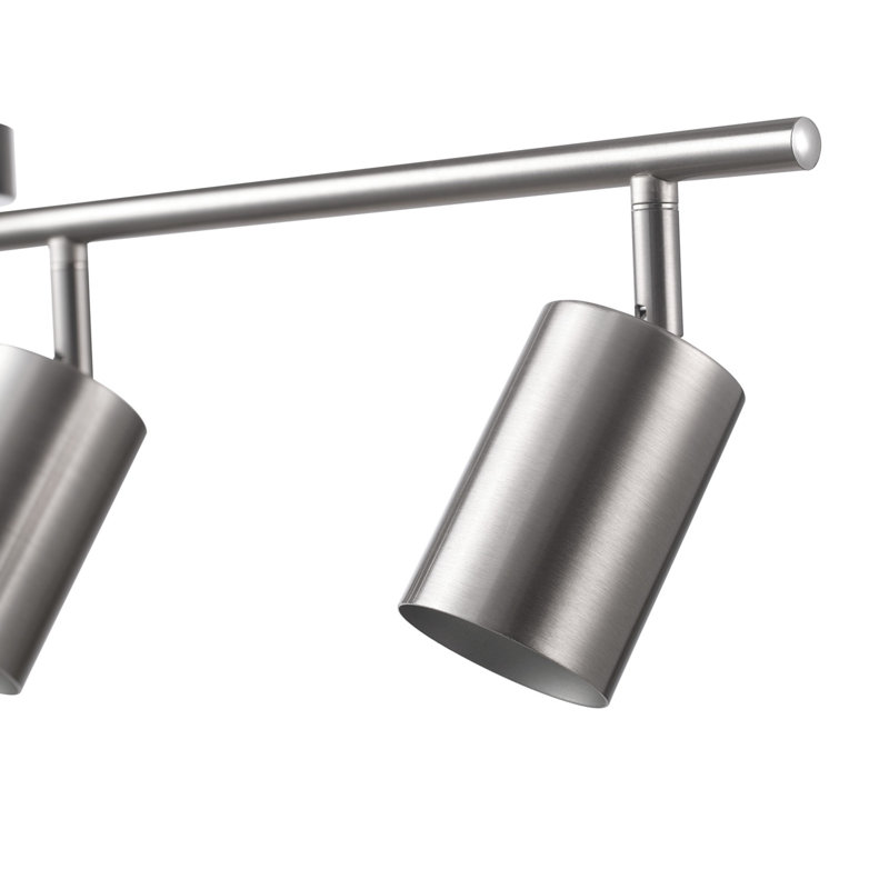 Sarva 30'' 4 -Light Fixed Track Track Kit with Dimmable and Adjustable Head, Brushed Nickel, Brushed Nickel