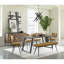 Banc à coussin capitonné chameau et noir-1456826180