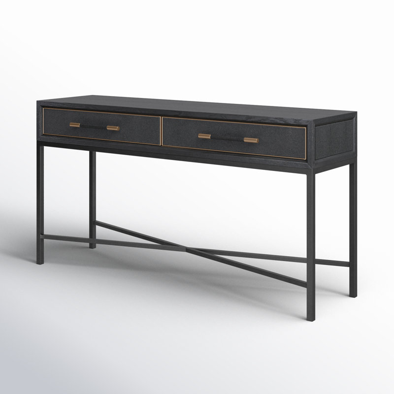 Meera 59" Console Table, Black, Black
