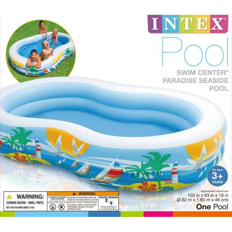 Intex 8.6ft x 5.25ft Inflatable Ocean Side Swimming Pool