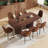 79'' Large Farmhouse Kitchen Dinning Table Set Double Robust Pedestal-112473744-112473746-112676222