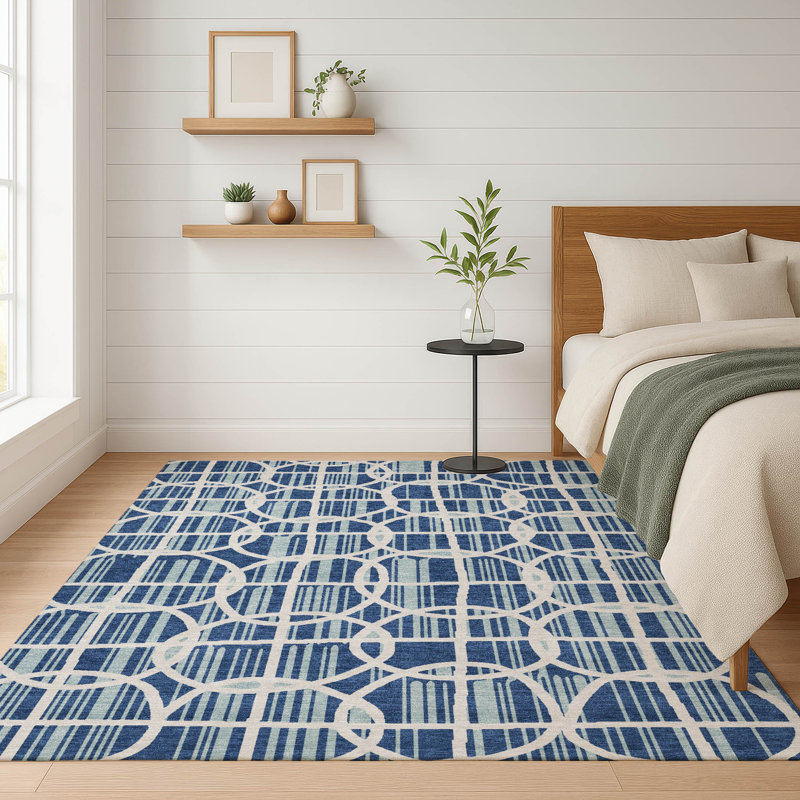 Machine Washable Indoor/Outdoor Chantille ACN2769 Geometric Rug, Baltic, 9' x 12'