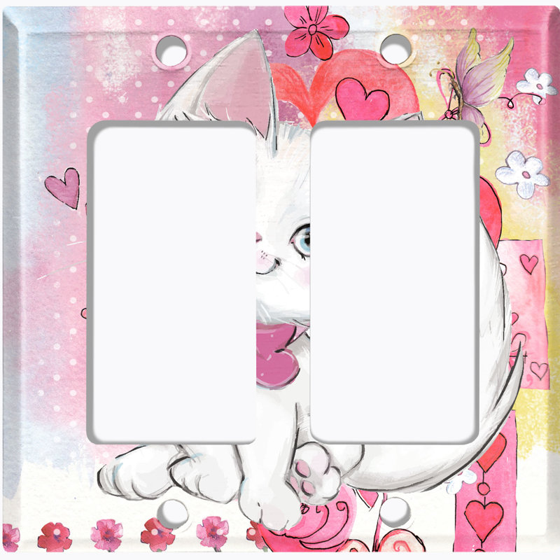 Plaque murale berçante colorée à motif de coeurs de fleurs