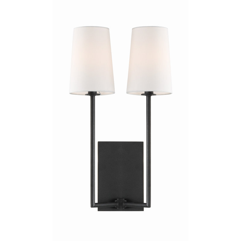 Frith 2 - Light Armed Sconce, Black Forged