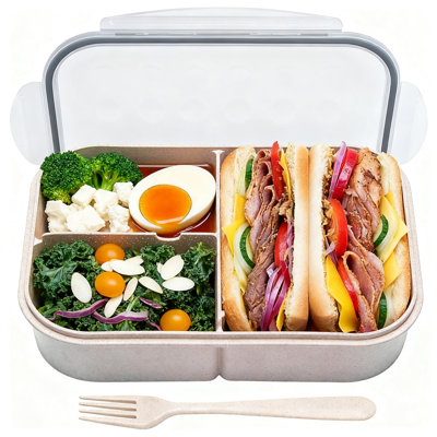 Bento Lunch Box, 1900 Ml (White)