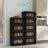 24" Side Wide Folding Storage Cabinet ,5 Tiers,23.62"×13.78"×59.84",Collapsible Storage Bins With Magnetic Door, Plastic Storage Cabinet With Wheels