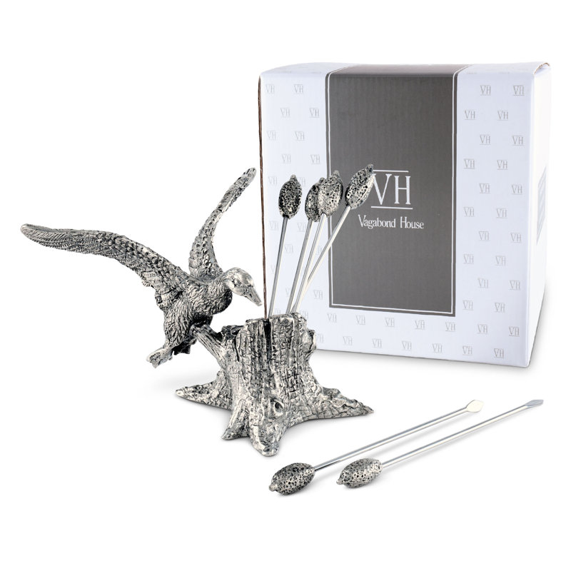 Morning Hunt Pewter Mallard Duck Cheese Marker