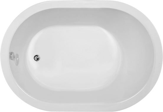 Malia 60'' L Soaking Bathtub, White, Polished Brass