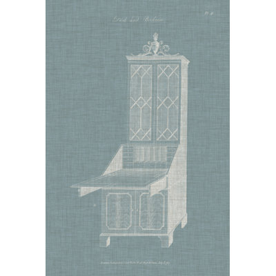 Hepplewhite Desk & Bookcase IV by Hepplewhite - Wrapped Canvas Print