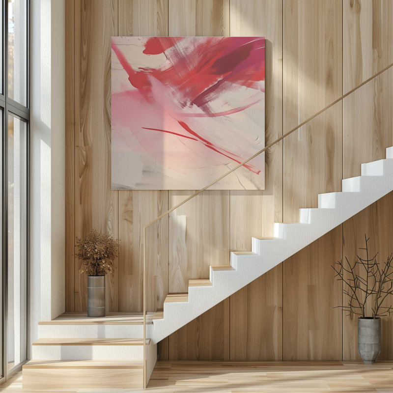 Rosy Rhapsody v2, grande impression sur toile, H 48 po x l 48 po
