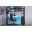 Lit mezzanine en métal avec DEL, bureau et 4 tablettes de rangement-865016327