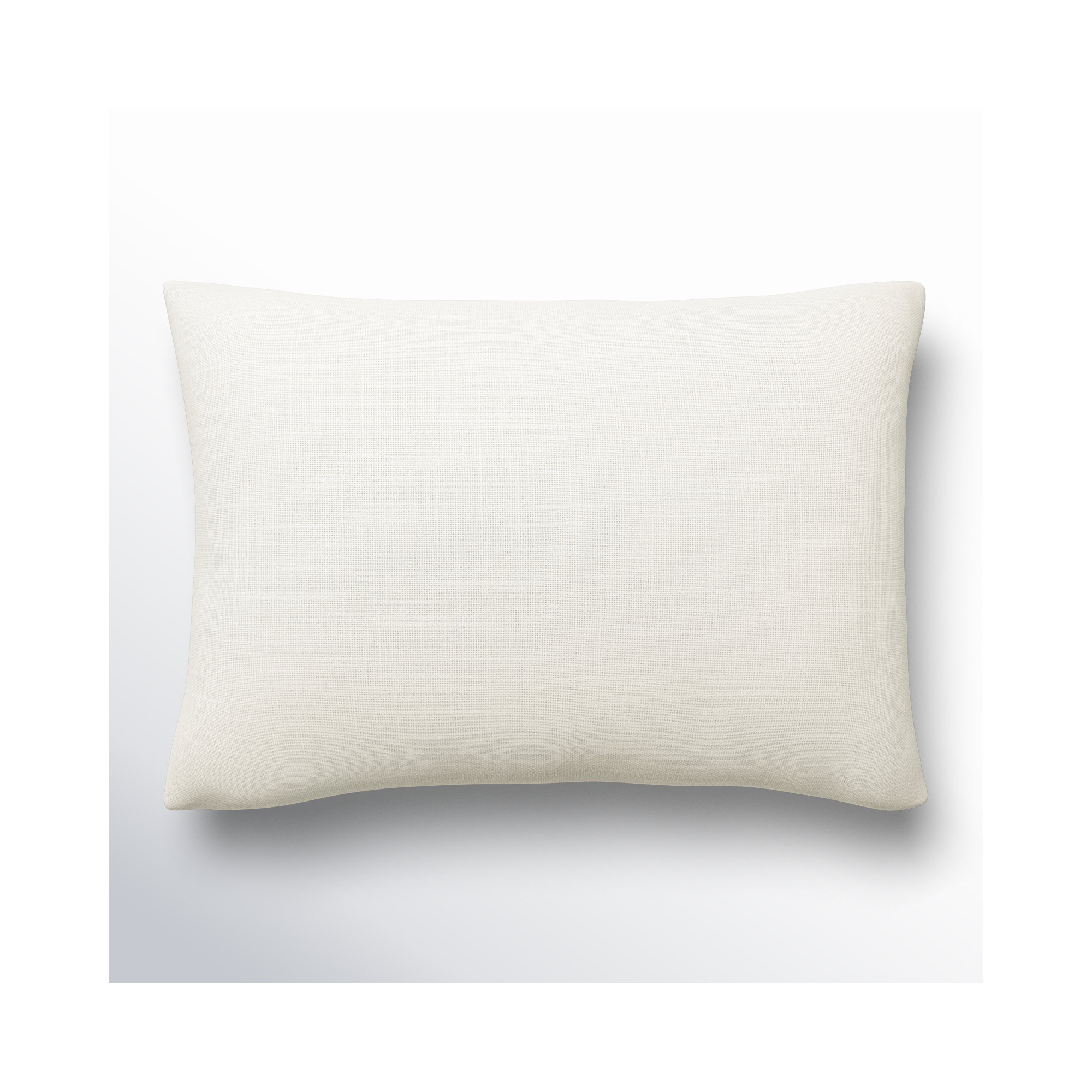 Laurette Cotton Lumbar Pillow Cover, Polyester/Polyfill, Ivory
