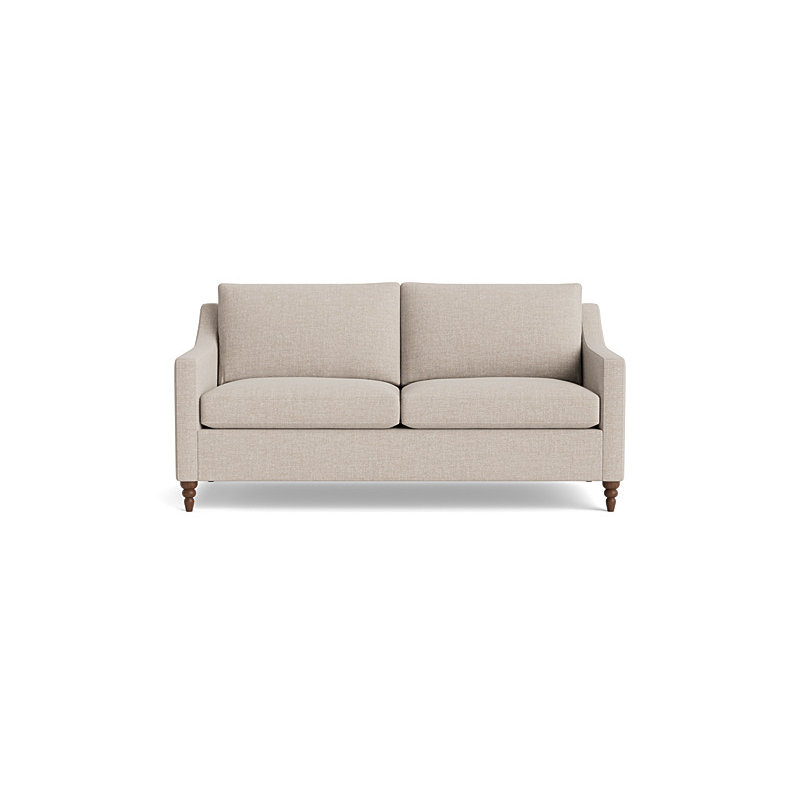 Vera Loveseat (70"), Walnut Finish (Turned), Performance Weave - Natural
