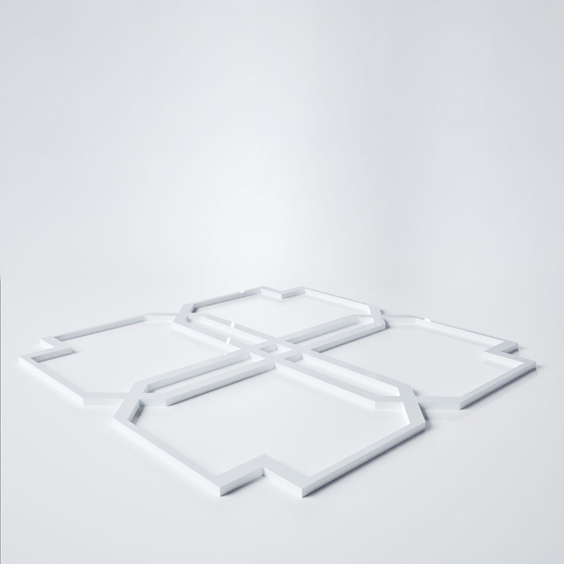 Panneaux muraux décoratifs en acrylique Englewood, très petit, l 7 3/8 po x H 7 3/8 po x T 1/8 po, blanc, Blanc
