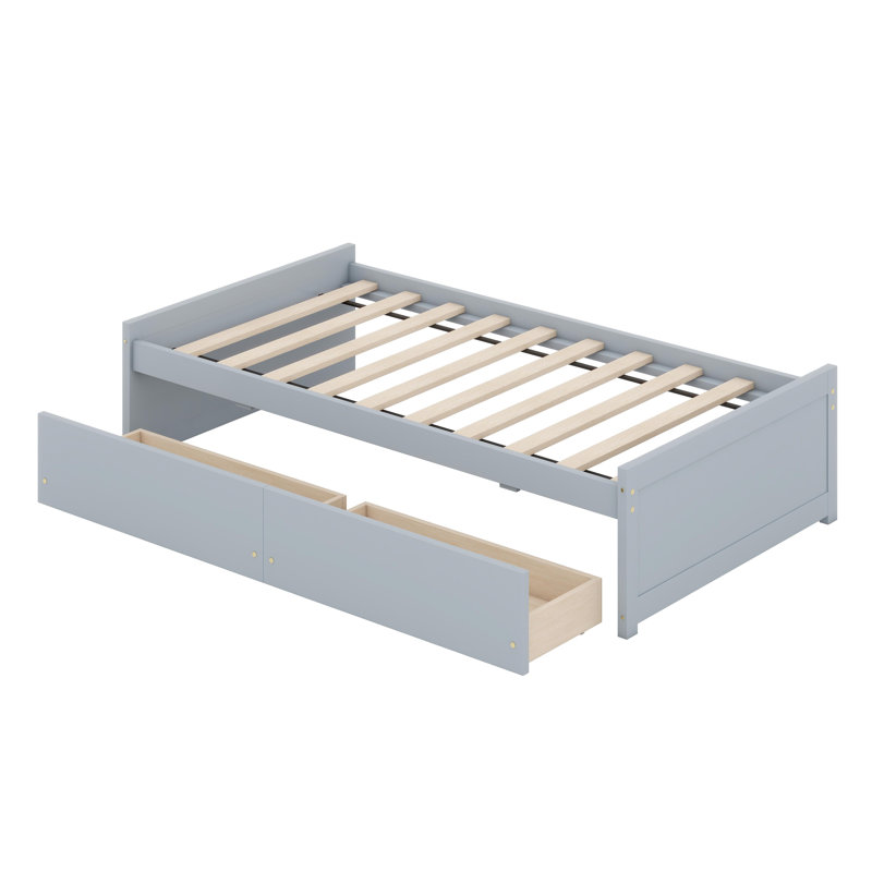Functional Storage Bed With Built-In Organization, Gray