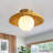 1-Copper white dimmable glass ceiling light