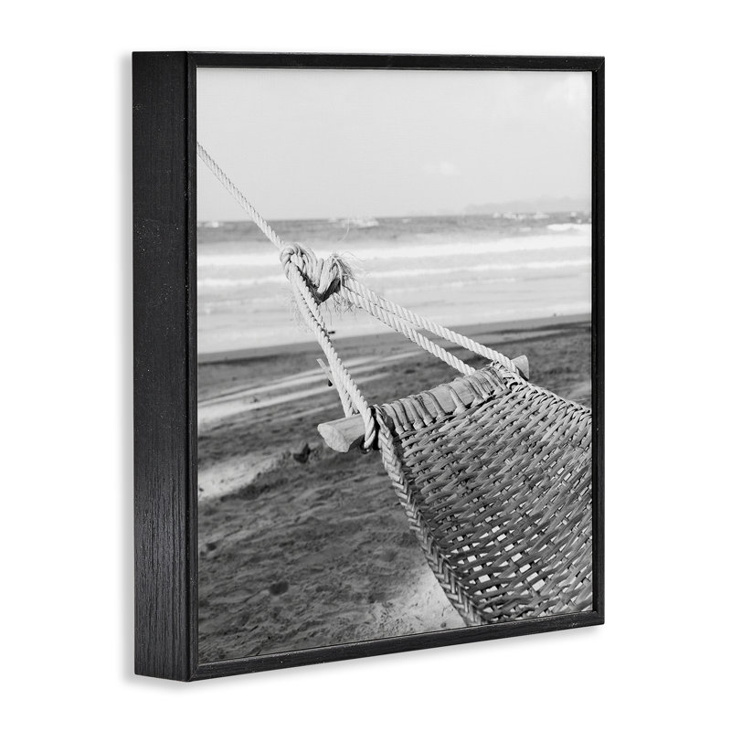  «Hammock Lounging» par Shore, estampe numérique par LSR Design Studio, Giclée encadrée noir minuit, H 12 po x l 12 po