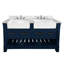 Meuble-lavabo double 60 po avec plateau en marbre de qualité supérieure Arianys-1828359481