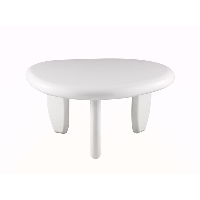 Table de bout blanche ultrabrillante