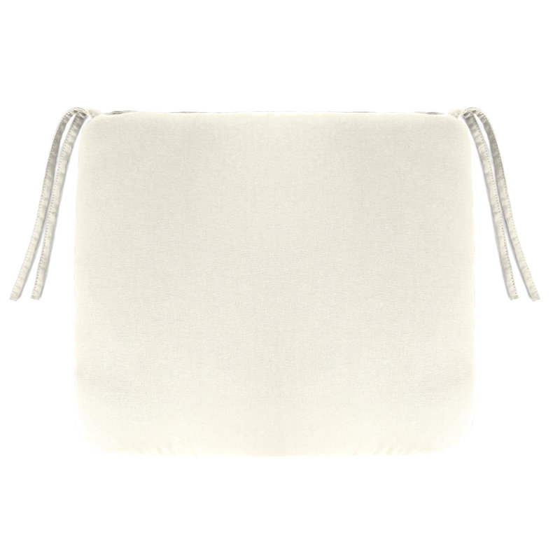 Outdoor Seat Cushion with Ties, Sand, 18.5" W x 16" D