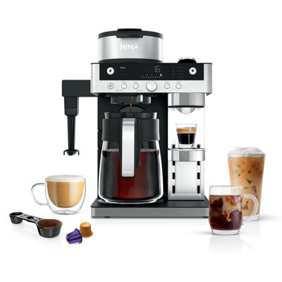 Ninja Prestige Dualbrew System Cfn802uk Silver/ Black