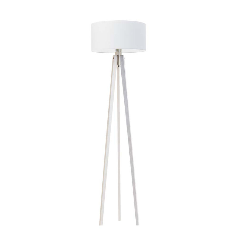 Mirada 149cm Tripod Floor Lamp, White, White/White Inside