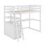 Lit mezzanine simple avec bureau et tablettes-980139248