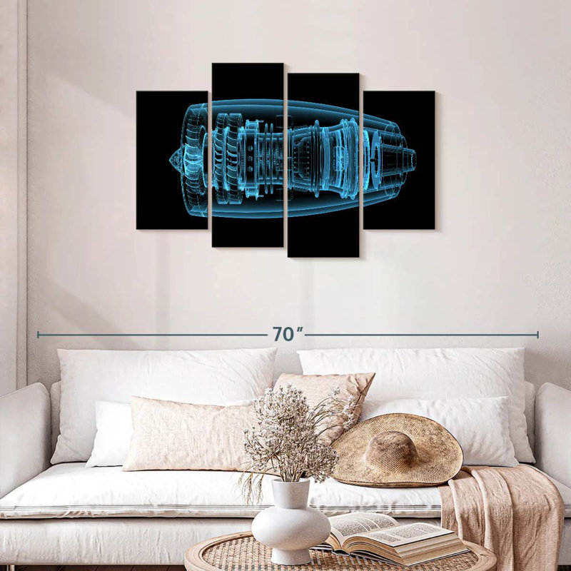 Airplane Engine Structure, 27" H x 43" W
