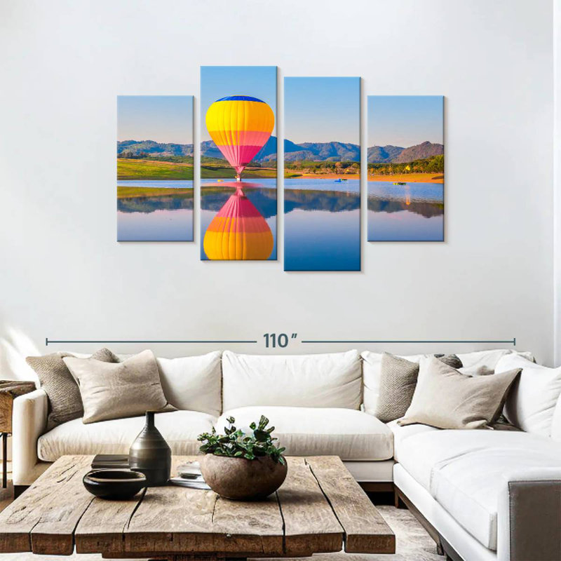 Hot Air Balloon Reflection, H 48 po x l 75 po