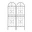 2 Pack Metal Garden Trellis Rustproof Trellis For Climbing Plants Outdoor Flower Support Black