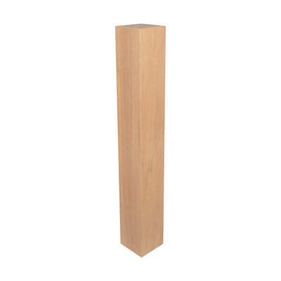35-1/4In H X 5In W Solid Oak Wood Island Leg