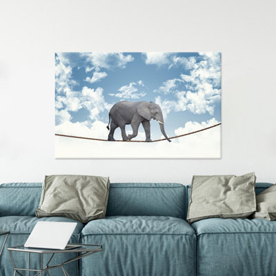 Personalized Abstract Elephant Artwork On Canvas Perfect As A Unique Touch For Baby Boy’s Room Decor