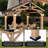 10×10Ft Gable Roof Wood Pavilion - Quick-Assembly Outdoor Gazebo With Square Posts, Light -128914249
