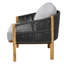 Fauteuil club d'extérieur Grotta, corde gris foncé avec coussin gris-851329972