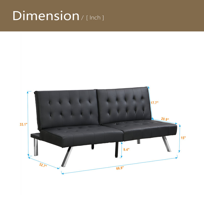 Structure en bois, pied en acier inoxydable, futon