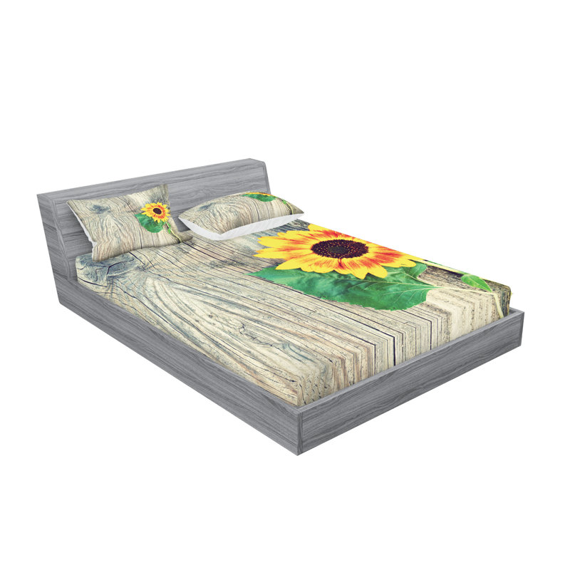 Drap-housse et coussin décoratif Ambesonne, Ensemble de draps pour très grand lit californien