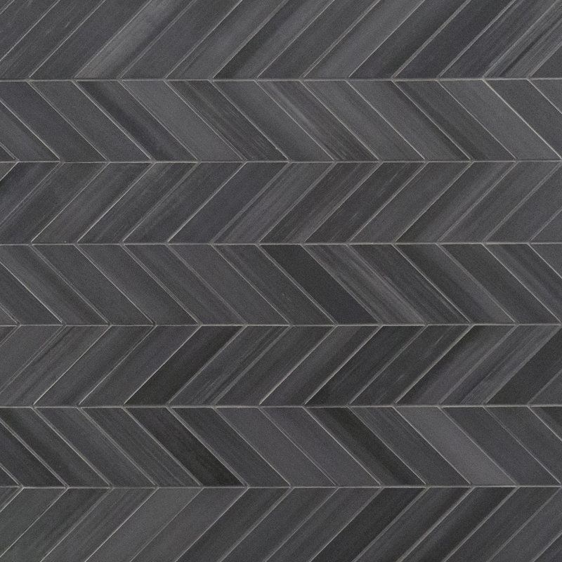 Glacis 12 in. x 15 in. Matte Porcelain Stone Look Mosaic Floor and Wall Tile, Slate