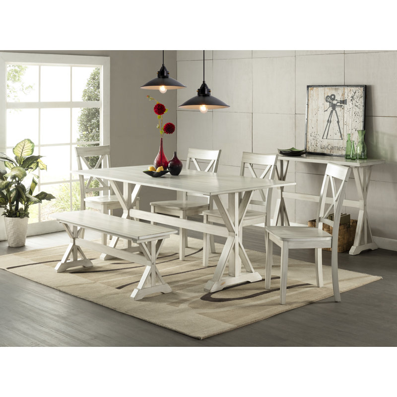 Williamsbridge 6 - Person Trestle Dining Set