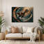 «Dinosaur Deinonychus», art mural en métal noir-1296835218