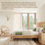 Lit en rotin PE tissé à la main en bois massif Boho-913763505