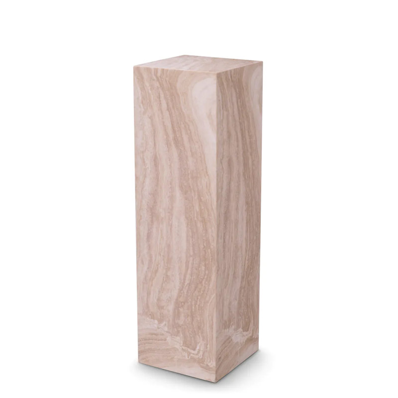 The Met x Eichholtz Plant Stand in Beige, 39.37" H x 11.81" W x 11.81" D