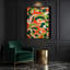 «Abstract Shapes 58», art mural sur toile verte-1863938176