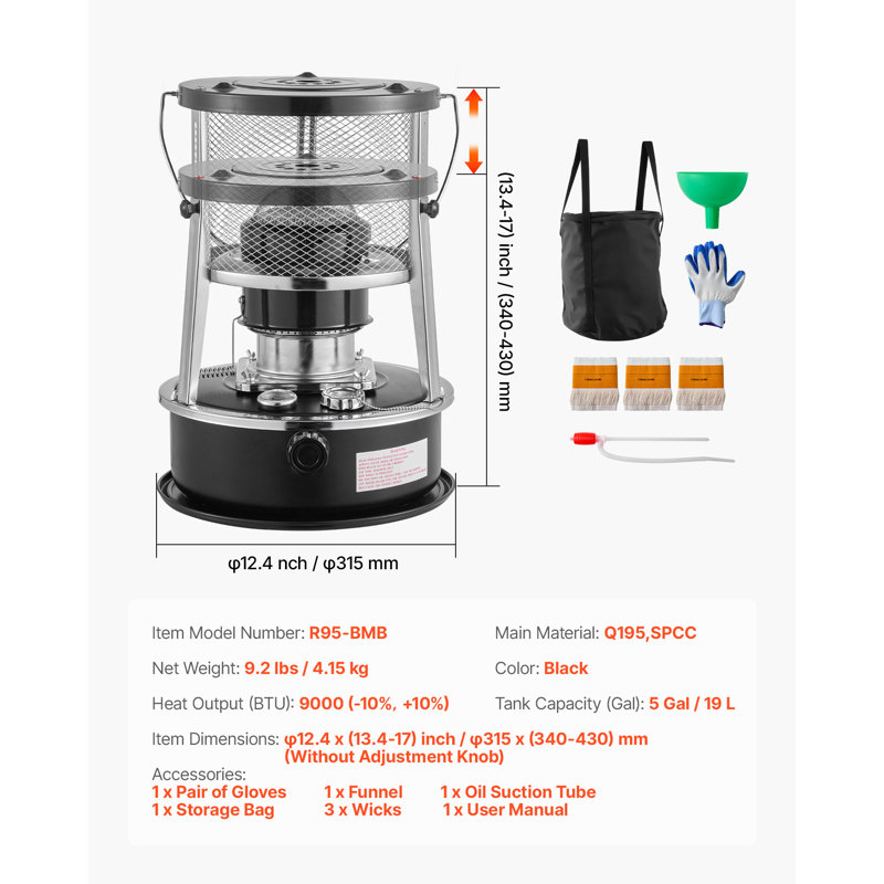 VEVOR 9000 BTU Utility Space Heater